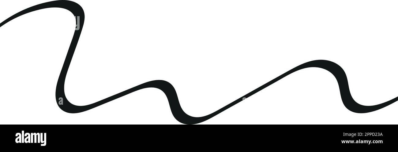 Vector Illustration Of A Set Of Thin Abstract Wavy Lines With Squiggle  Elements And Swoosh Swash And Underline Strokes Isolated Vector, Sport,  Style, Background PNG and Vector with Transparent Background for Free