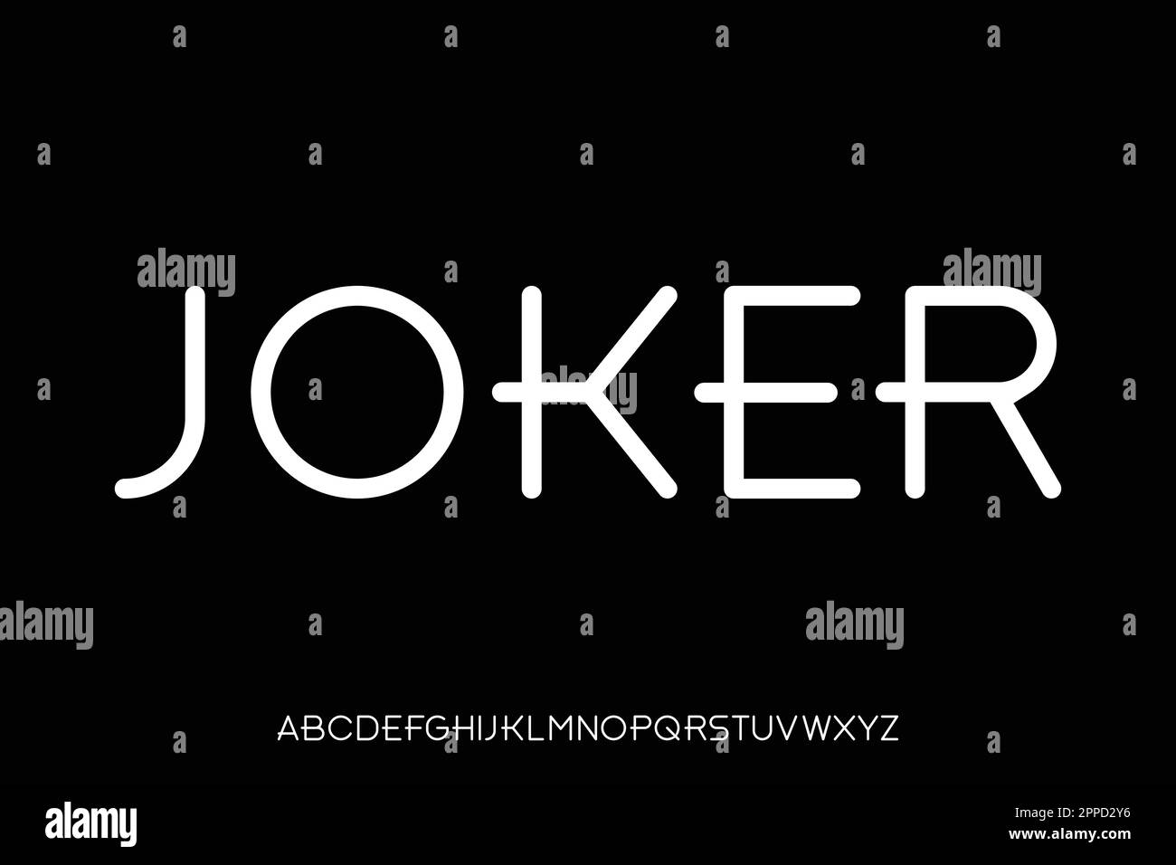 Modern creative linear sans serif display font vector Stock Vector