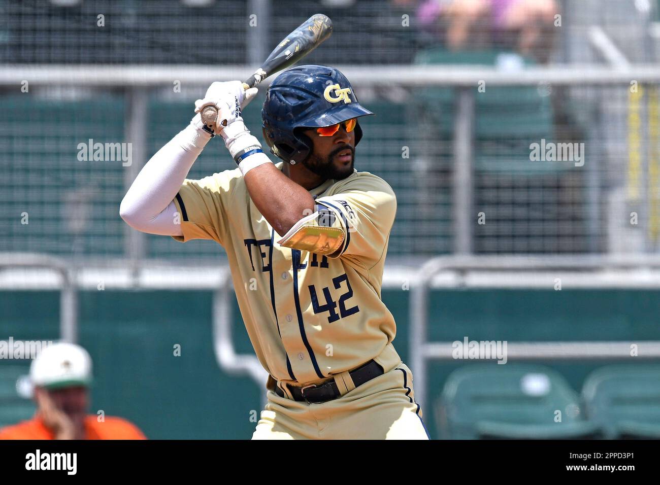 CORAL GABLES, FL APR 23 Tech infielder Jadyn Jackson (42
