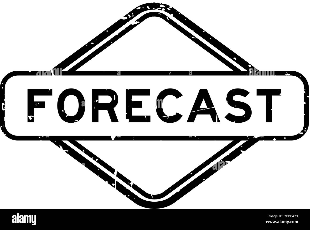 Grunge black forecast word rubber seal stamp on white background Stock ...