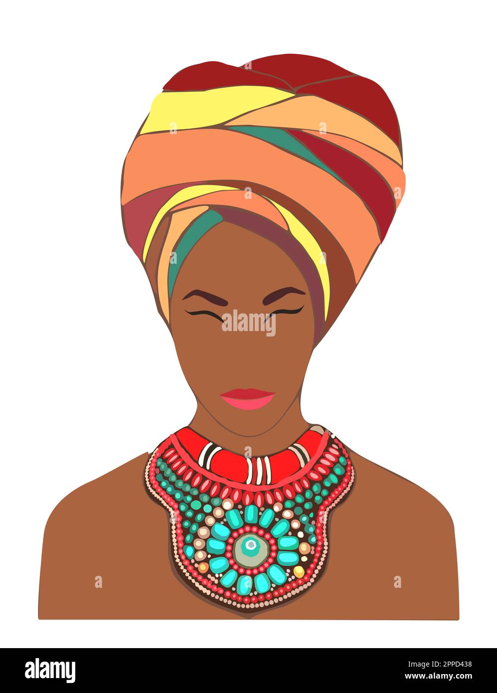 Abstract Black Woman Portrait vector on white Stock Vector Image & Art ...