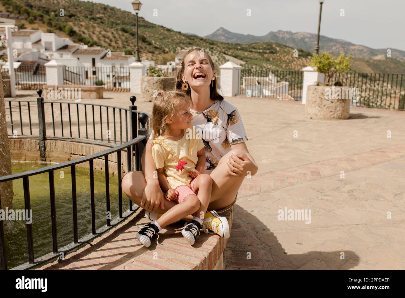 mom and daugther in spain 