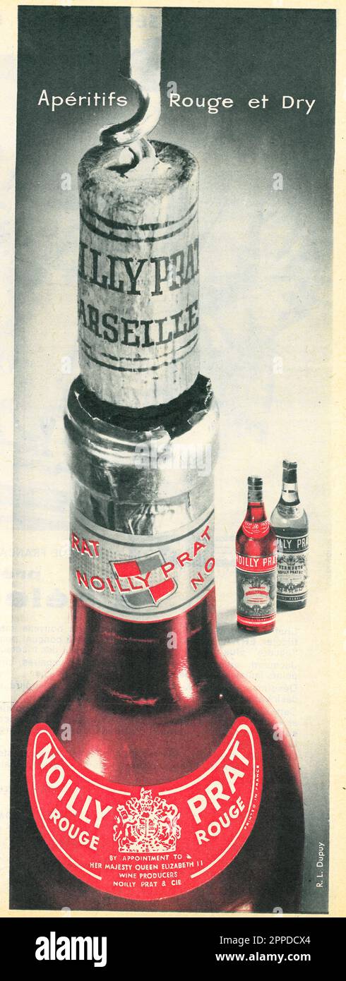 Noilly Prat French Vermouth French print ad,1959 Stock Photo - Alamy