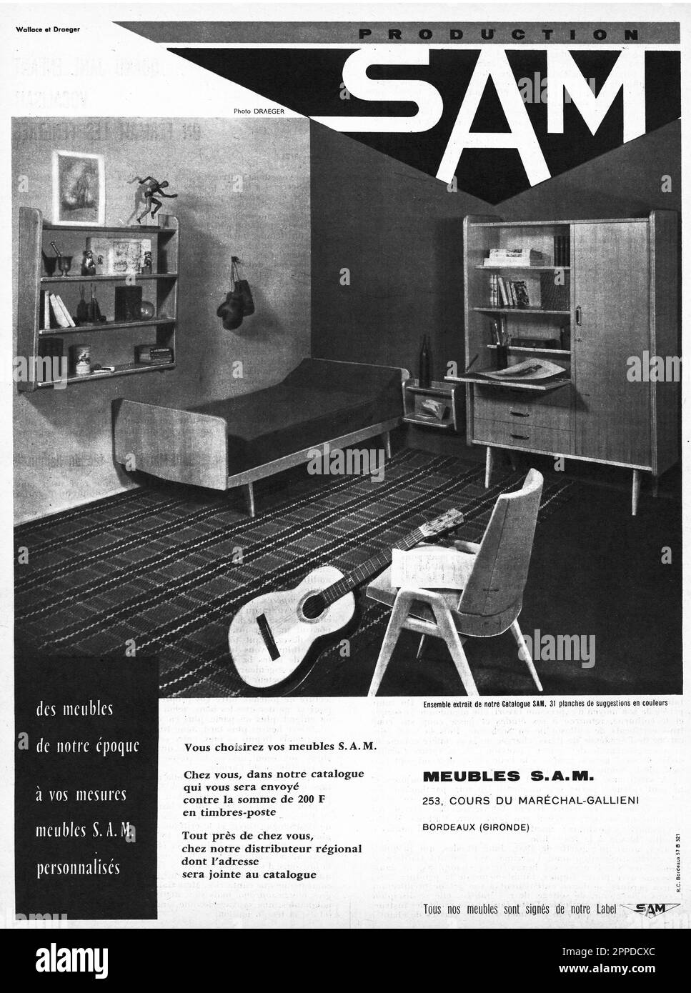 Meuble SAM French print ad, 1959 Stock Photo