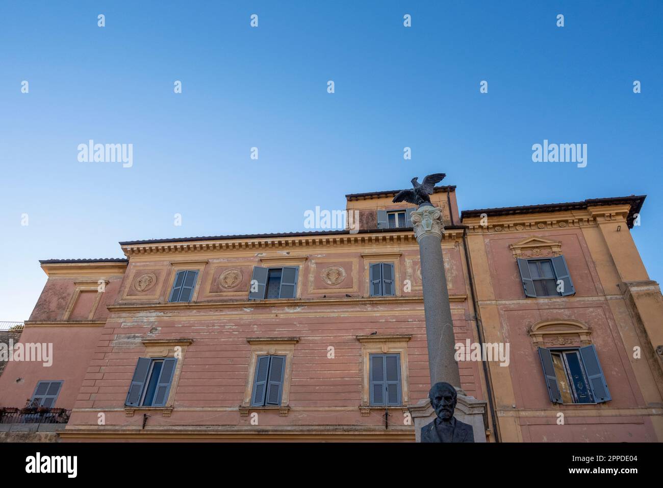 Italy, Lazio, Tarquinia, Monumento a Giuseppe Mazzini Stock Photo