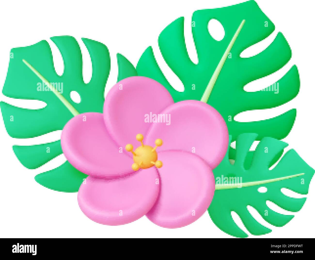 Pink Hawaiian Flowers Clip Art