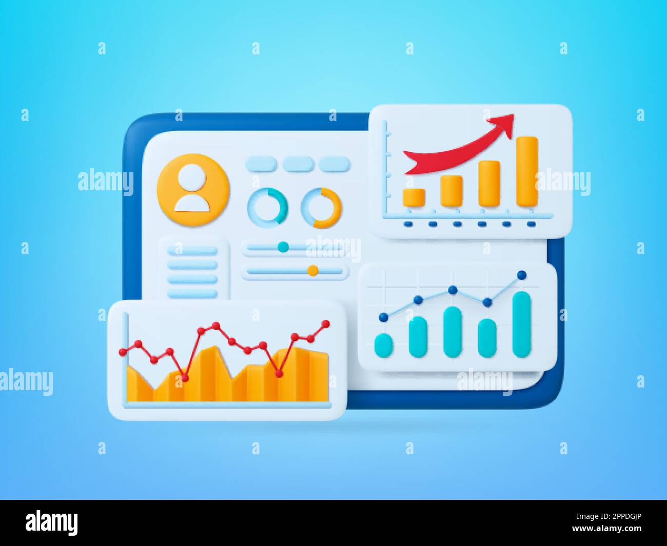 Woman presentation graphs Stock Vector Images - Alamy