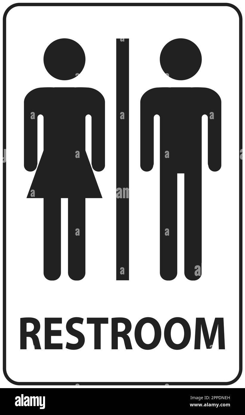 Symbol Bathroom Sign Restroom With Man and Woman Sign Stock Vector