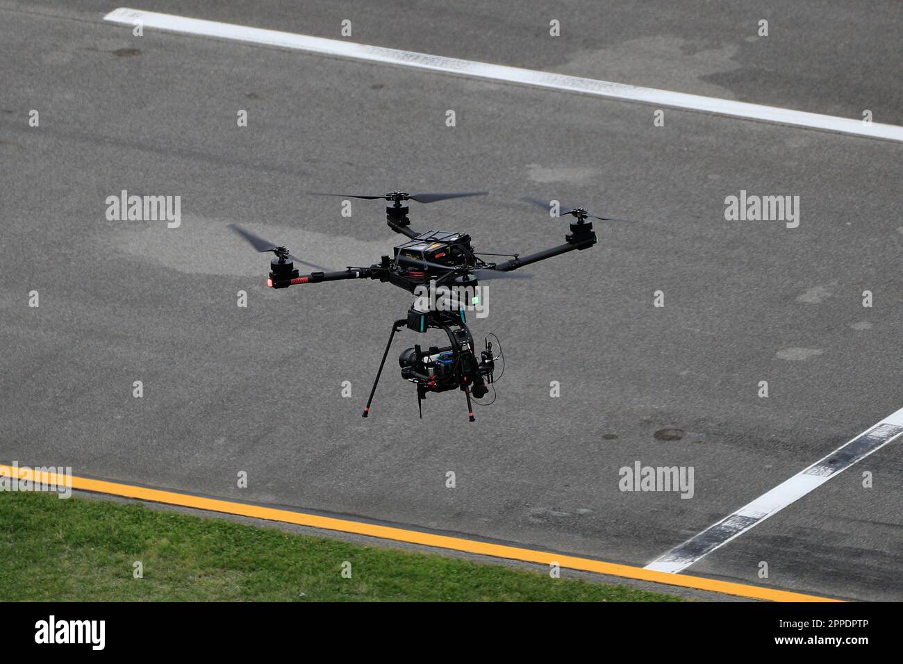 TALLADEGA, AL APRIL 23 The Fox Sports drone during the NASCAR Cup Series GEICO 500 race on
