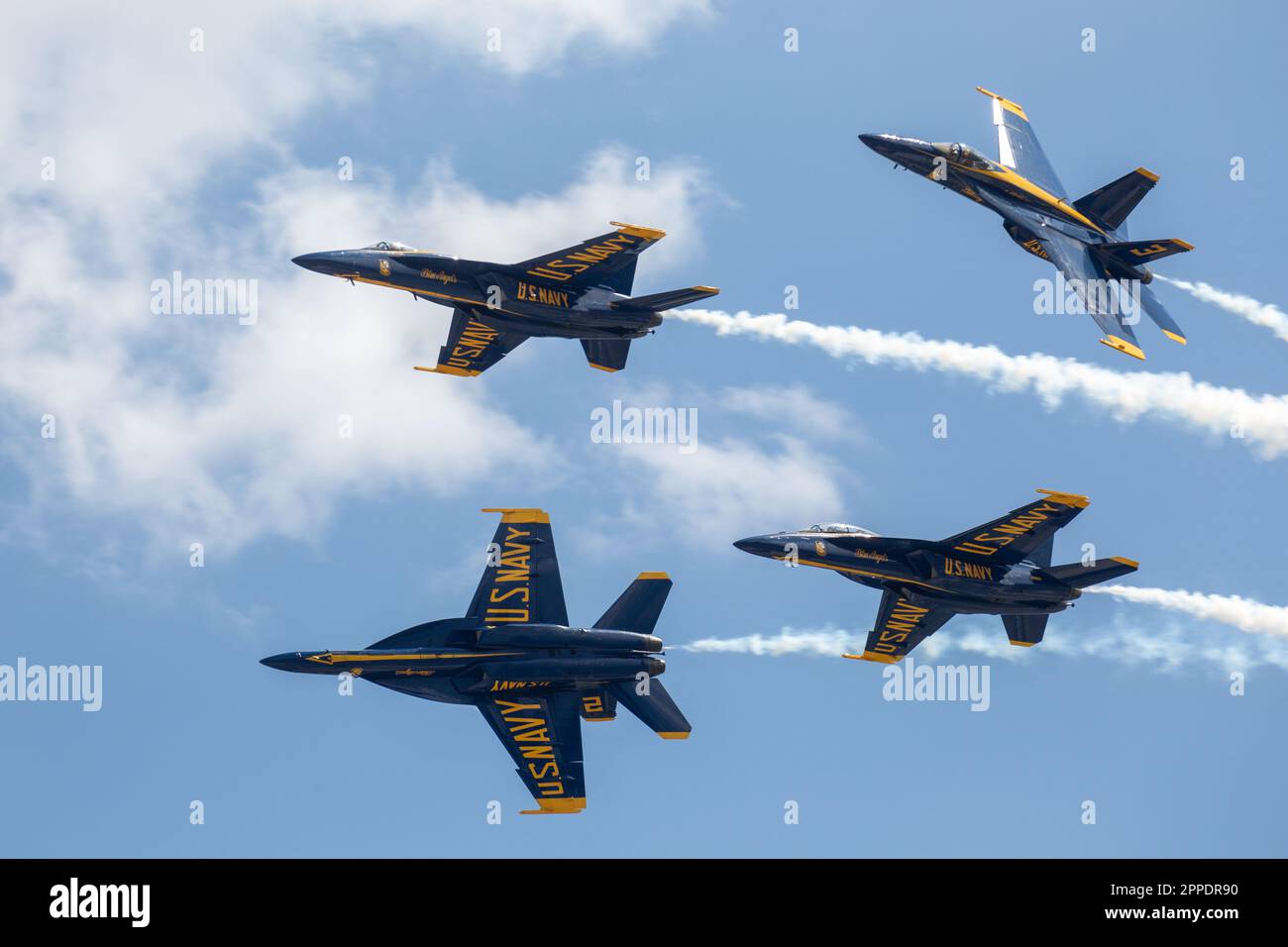 The U.S. Navy Flight Demonstration Team, the Blue Angels perform