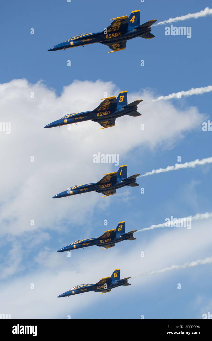 The U.S. Navy Flight Demonstration Team, the Blue Angels perform