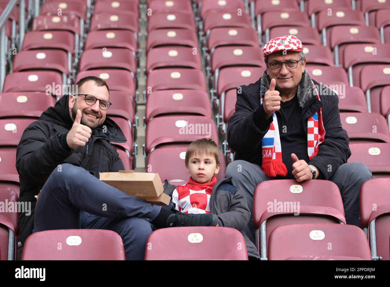 Hajduk split fans during the europa league hi-res stock