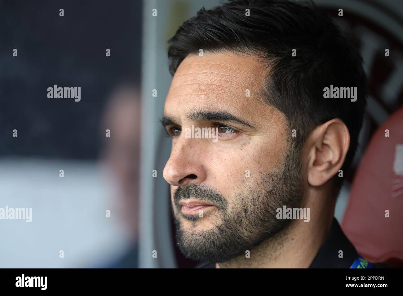 Geneva, Switzerland, 21st April 2023. The Hajduk Split starting eleven line  up for a team photo prior to kick off, back row ( L to R ); Jere Vrcic,  Mate Antunovic, Ante