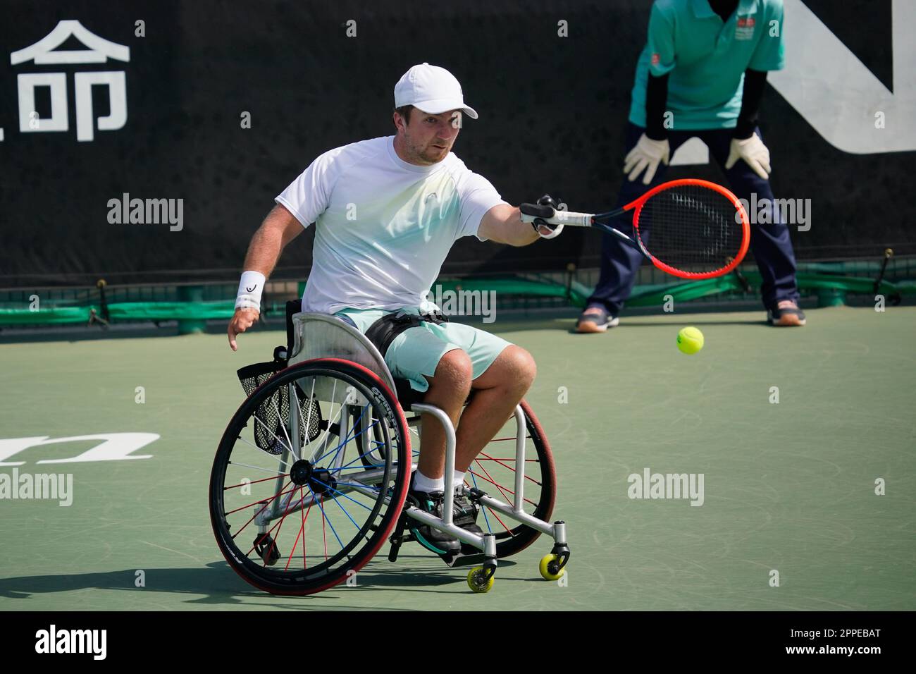 Iizuka, Japan. 22nd Apr, 2023. Sam Schroder (NED), April 22, 2023 Wheelchair Tennis Quad