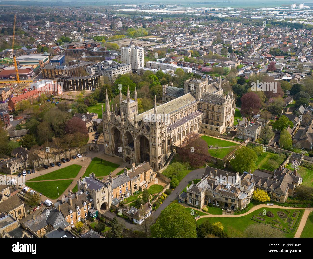An aerial view of the Cathedral Church of St Peter, St Paul and St ...