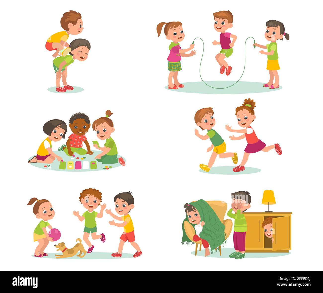 Children playing hide and seek illustration Stock Vector Image & Art - Alamy