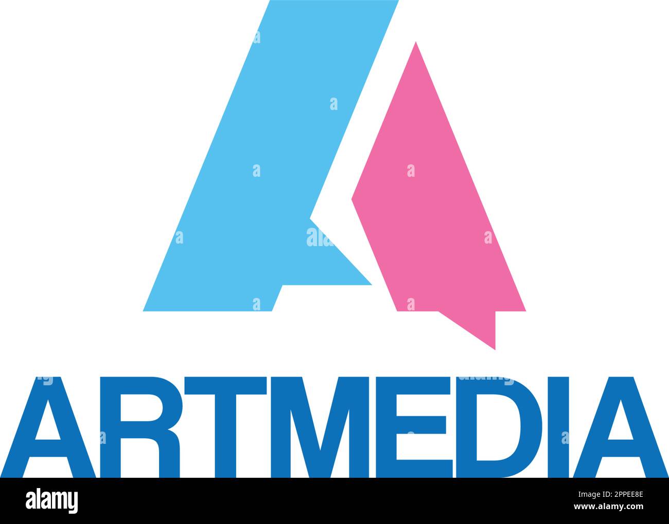 Flat Letter Mark Initial ART MEDIA logo design Stock Vector Image & Art ...