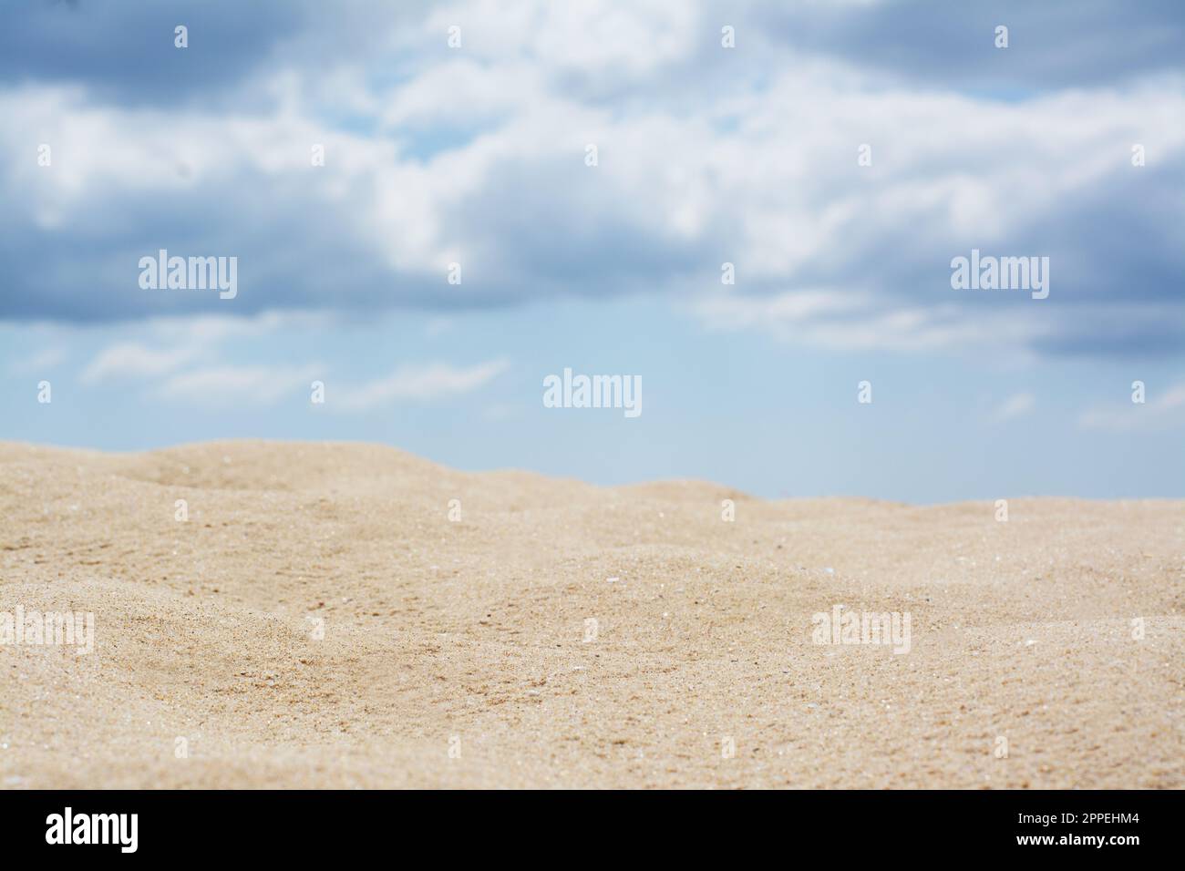 Beautiful view of sand in desert under cloudy sky Stock Photo - Alamy
