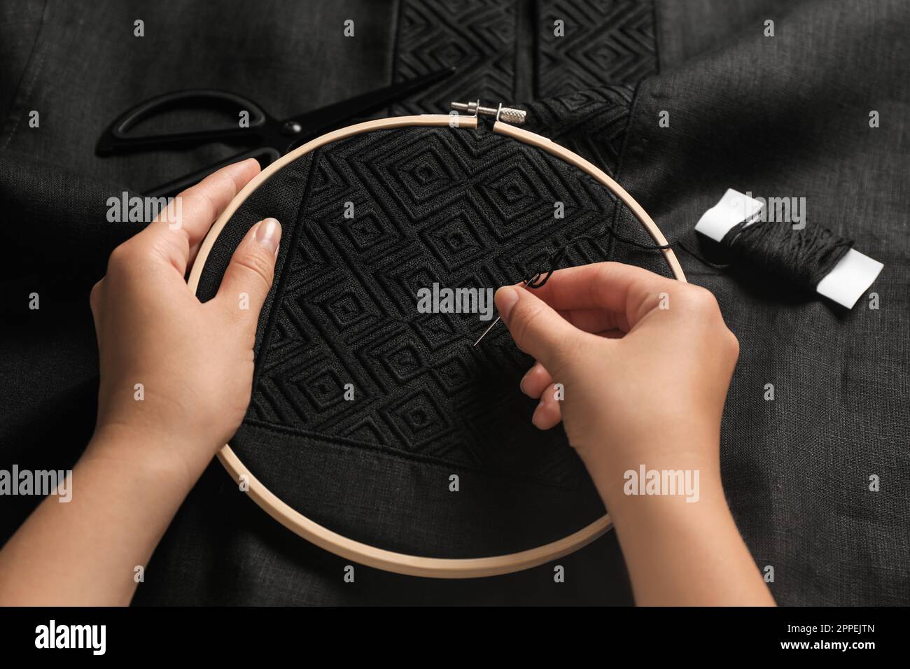 Black woman hands embroidering hires stock photography and images Alamy