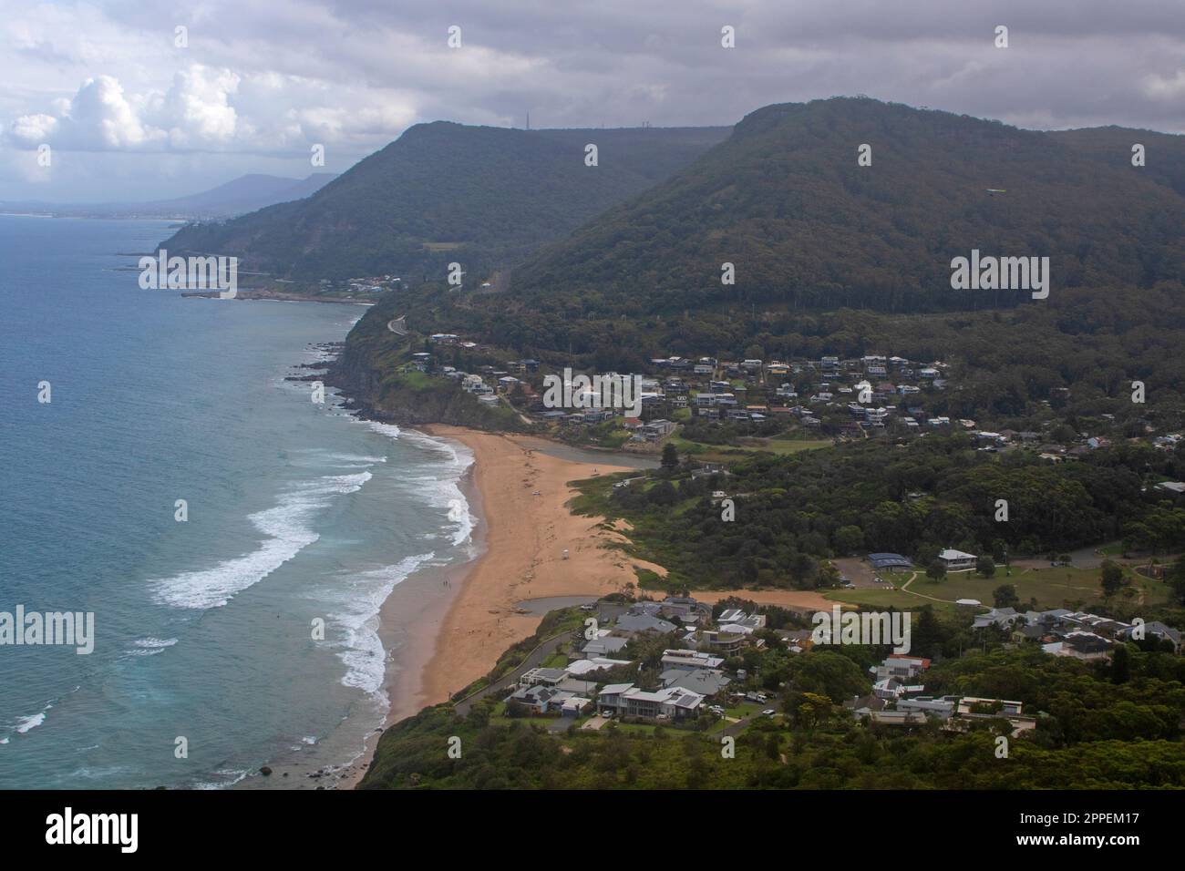 Stanwell Park Beach, viewed from Bald Hill Stock Photo