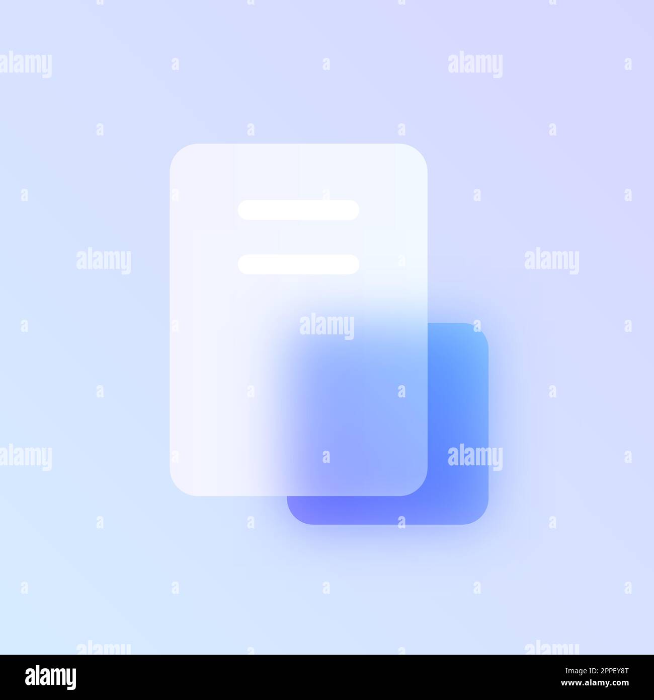 document glass morphism trendy style icon Stock Vector