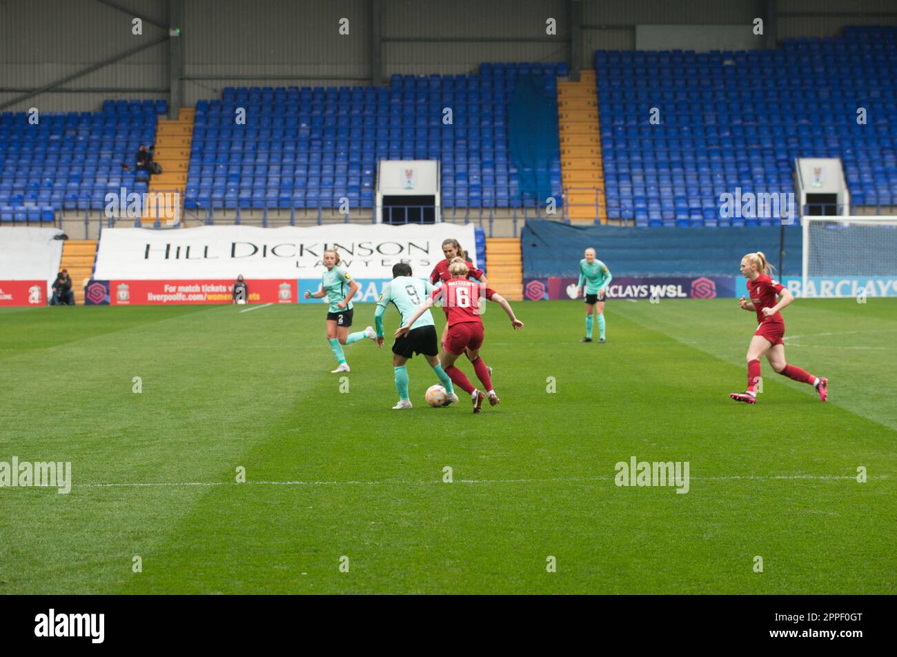 Liverpool, UK. 23rd Apr, 2023. GV, Atmosphere, General View, WSL Liverpool V Brighton & Hove Albion at Prenton Park Stadium, a win for Liverpool score 2-1, on World Earth Day, (Terry Scott/SPP) Credit: SPP Sport Press Photo. /Alamy Live News Credit: SPP Sport Press Photo. /Alamy Live News Stock Photo