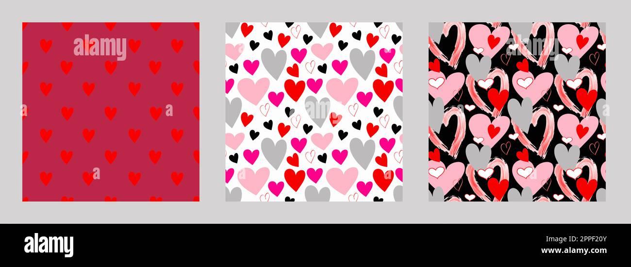 Seamless pattern with heart. Romantic background for Valentine's Day ...