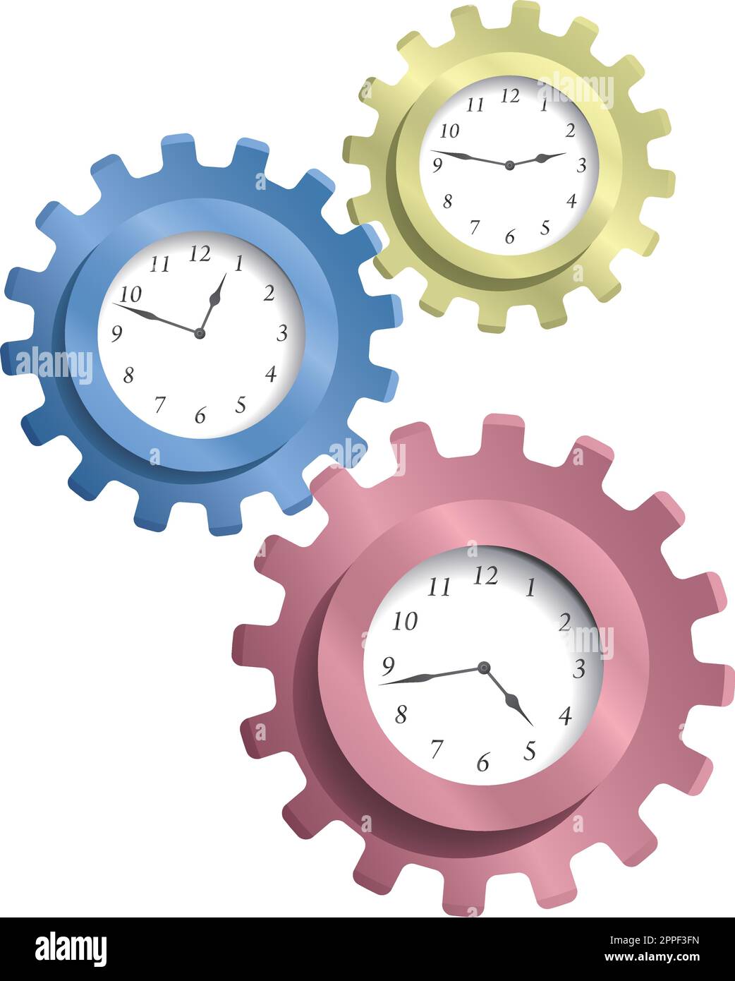 Gears and clocks, vector illustration Stock Vector Image & Art Alamy