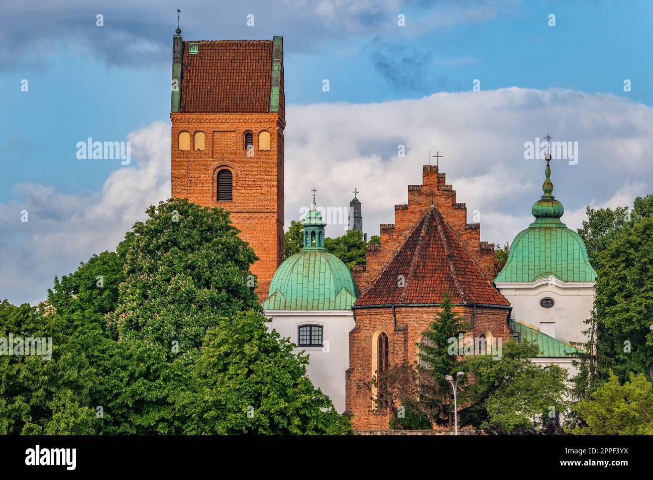 St. Mary's Church in city of Warsaw, Poland. Gothic Church of the Visitation of the Blessed Virgin Mary in the New Town. Stock Photo