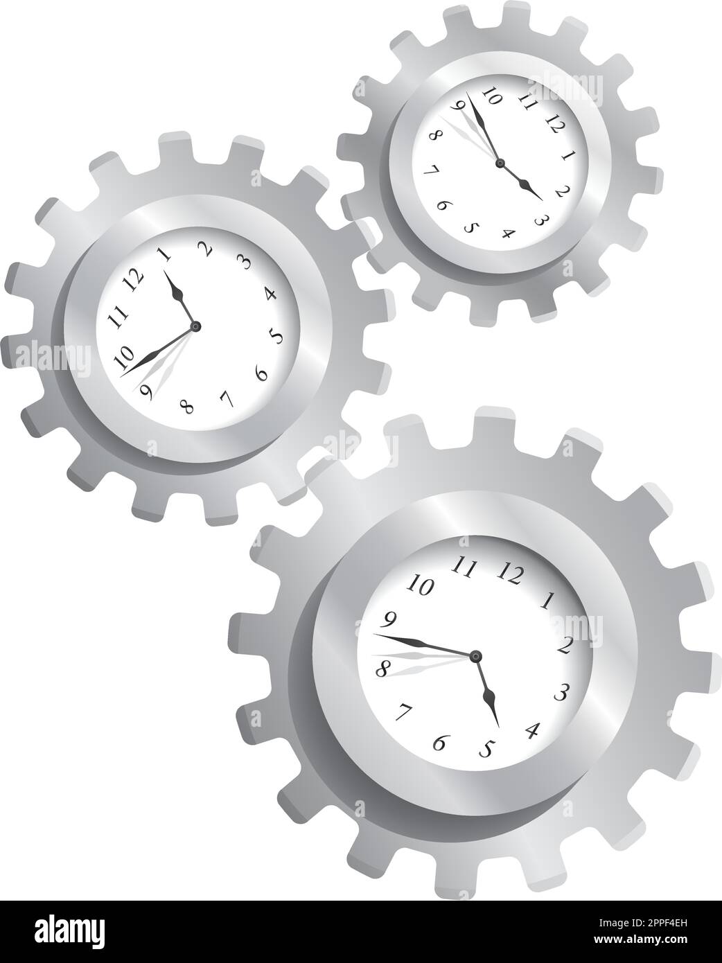 Gears and clocks, vector illustration Stock Vector Image & Art Alamy