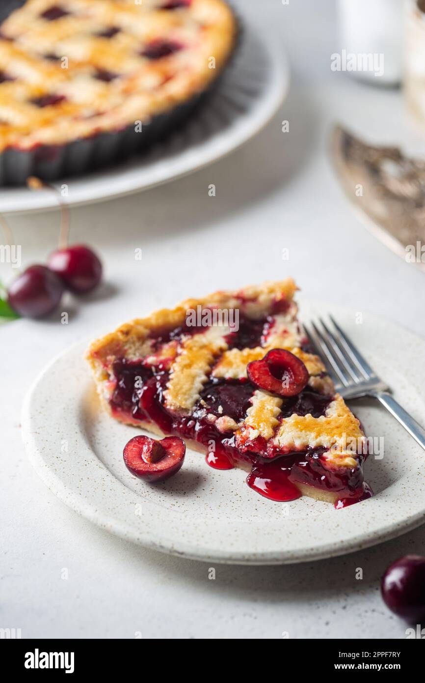 Homemade Cherry Pie Stock Photo - Alamy