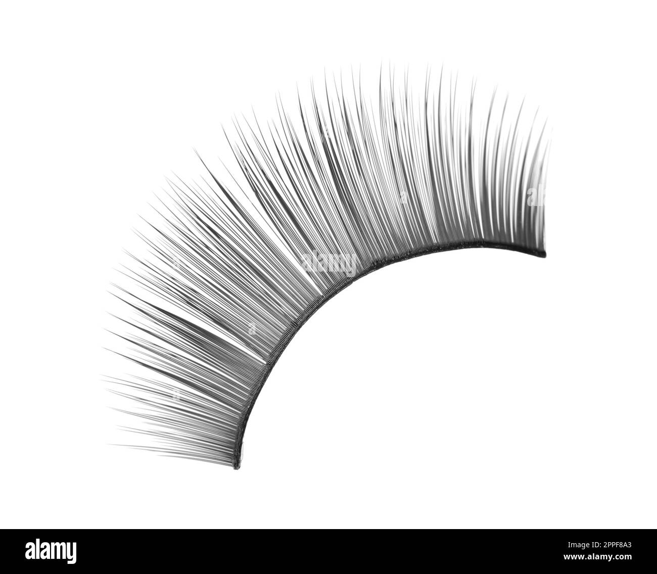 Fake eyelashes on white background, top view. Makeup product Stock