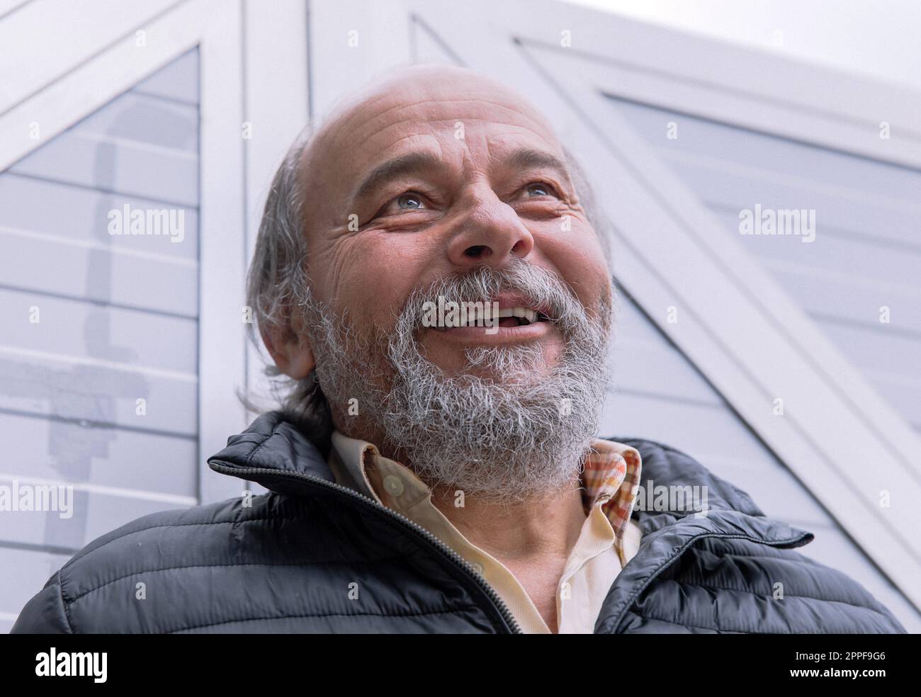 Mature man relaxing home enjoy hi-res stock photography and images - Alamy