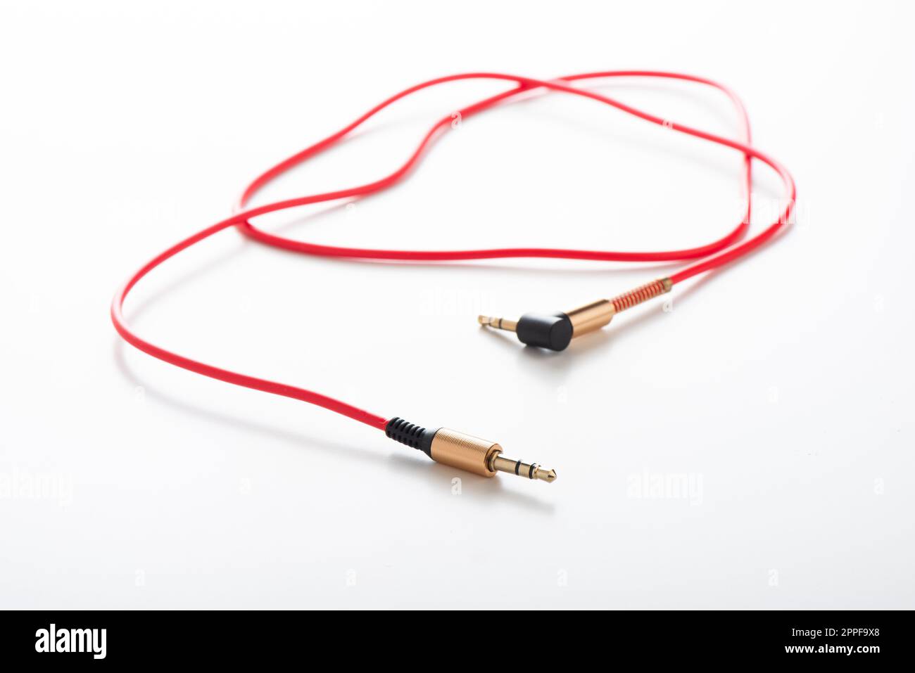 Red aux auxiliary cable with 3 5 mm jack male to male isolated over