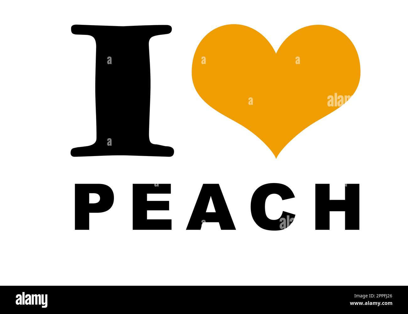I love peach text on white Stock Photo Alamy