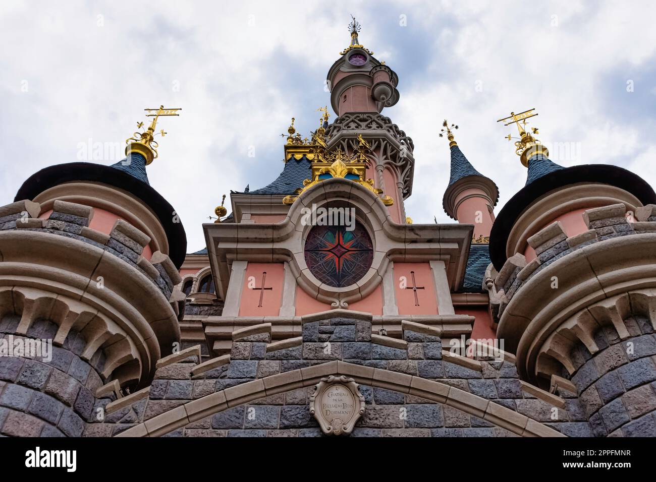 Sleeping Beauty Castle - Disneyland Paris, Chessy, France Stock Photo