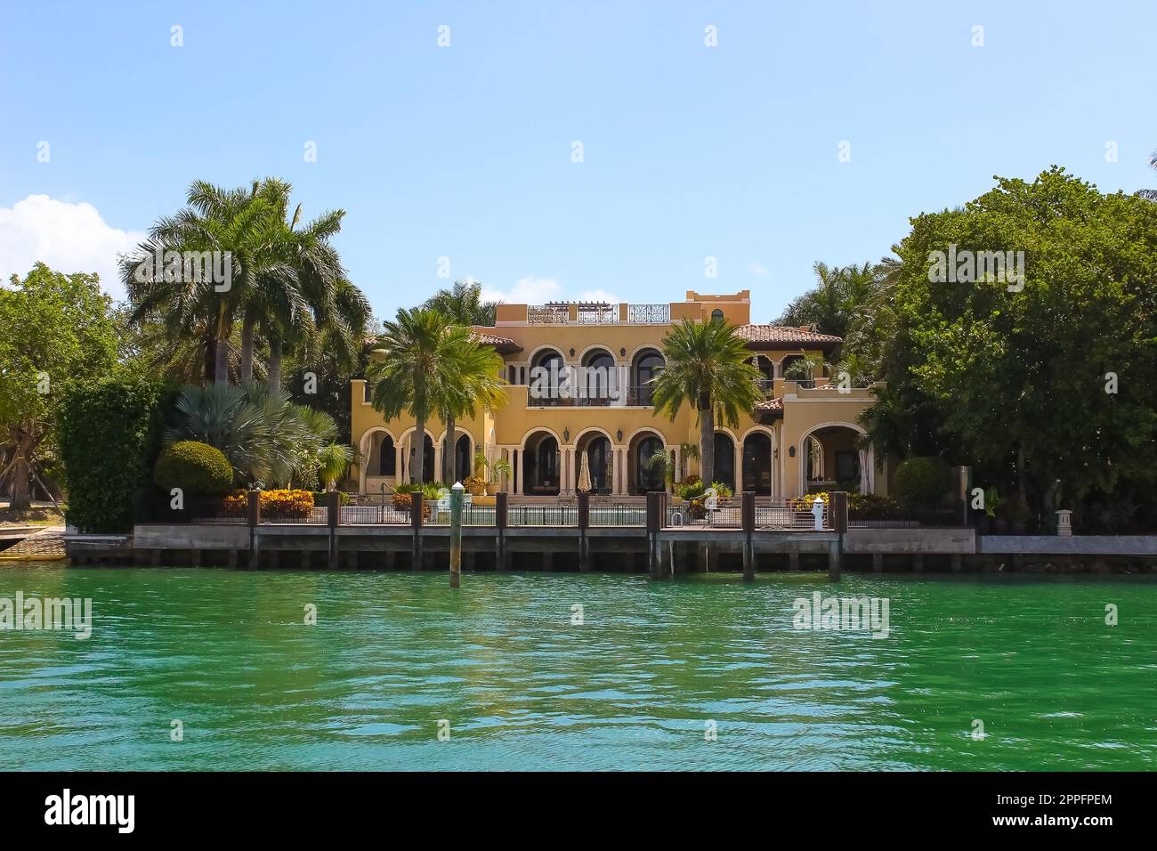 Luxurious mansion in Miami Beach, florida, U.S.A Stock Photo