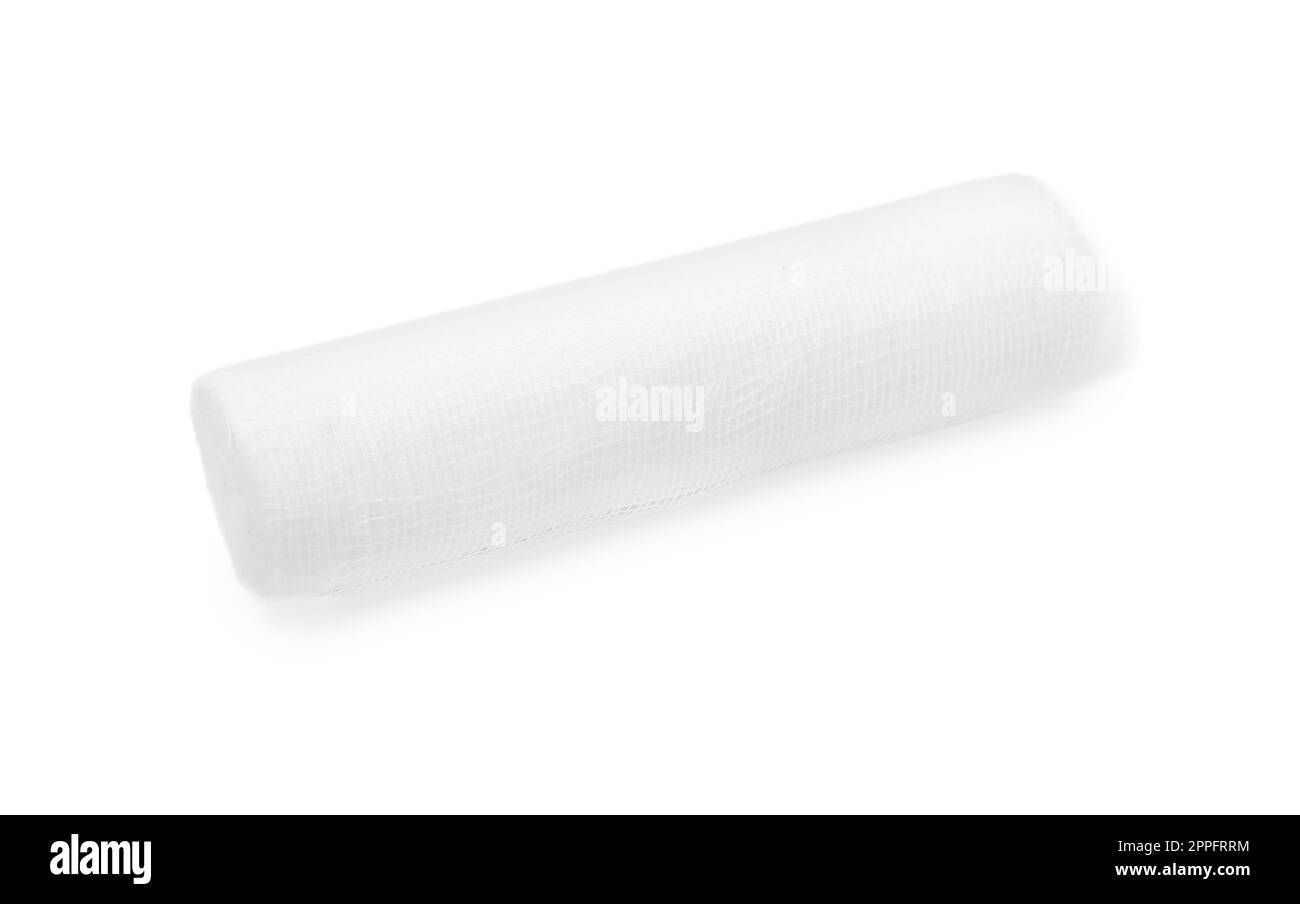 Medical gauze bandage roll isolated on white Stock Photo Alamy