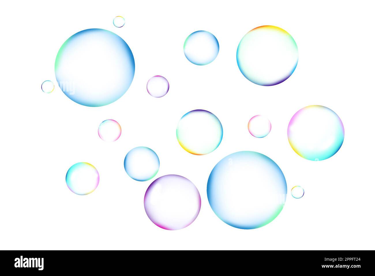Many beautiful soap bubbles on white background Stock Photo - Alamy