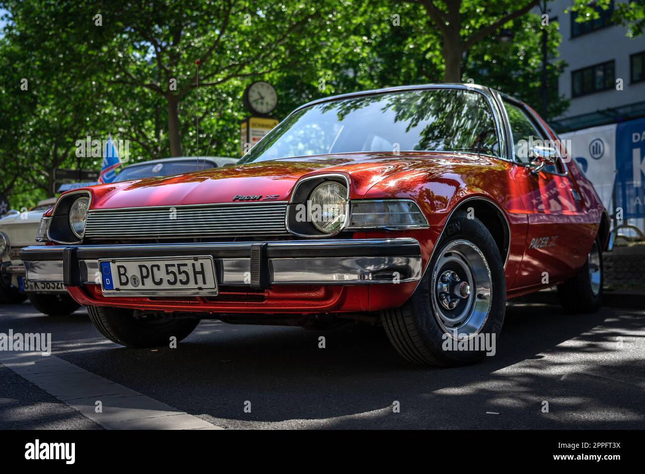 BERLIN - JUNE 18, 2022: Two-door compact car AMC Pacer X, 1975. Classic Days Berlin. Stock Photo