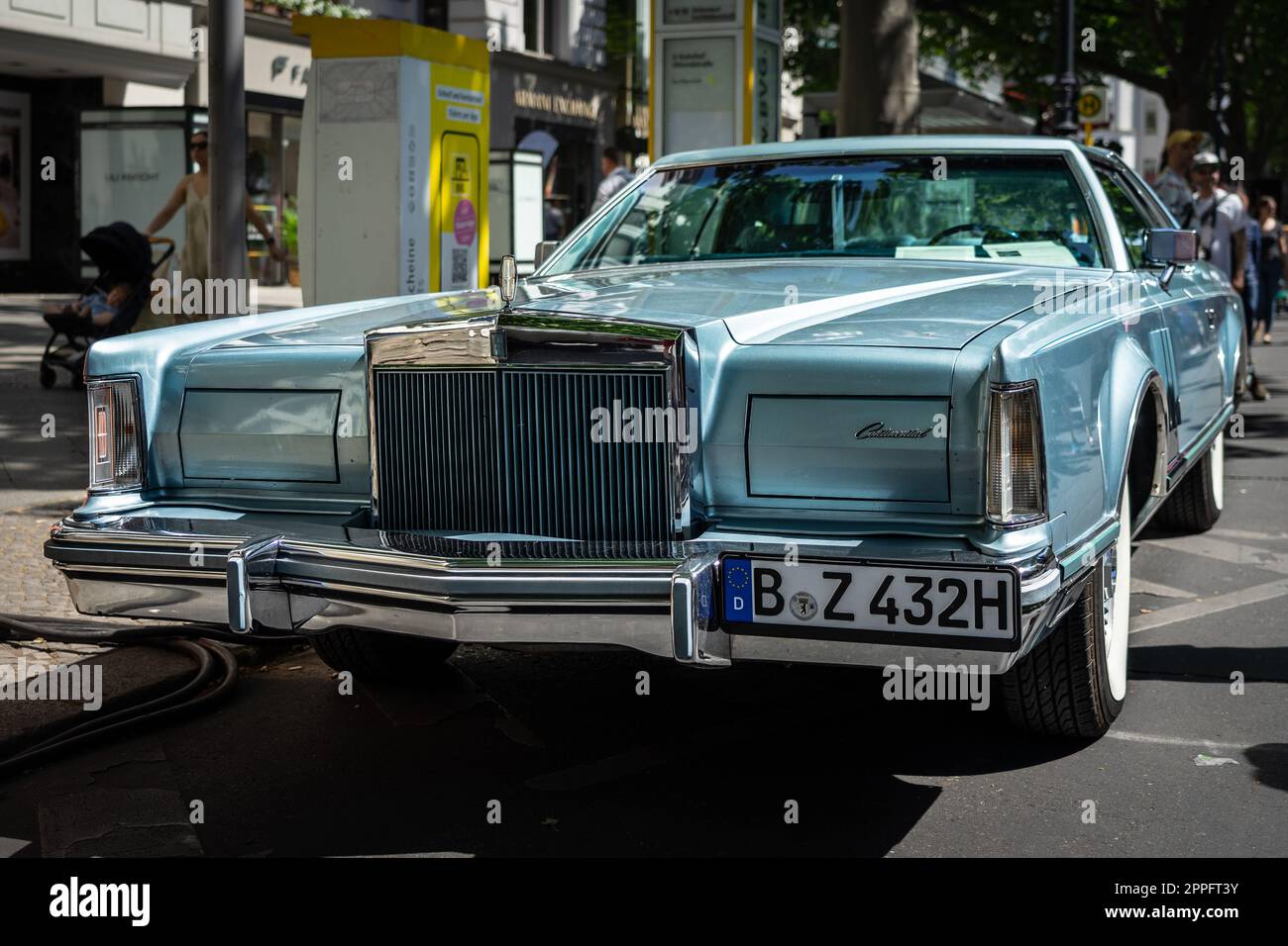BERLIN - JUNE 18, 2022: Personal luxury coupe Lincoln Continental Mark V, 1978. Diamond Jubilee Edition. Classic Days Berlin. Stock Photo