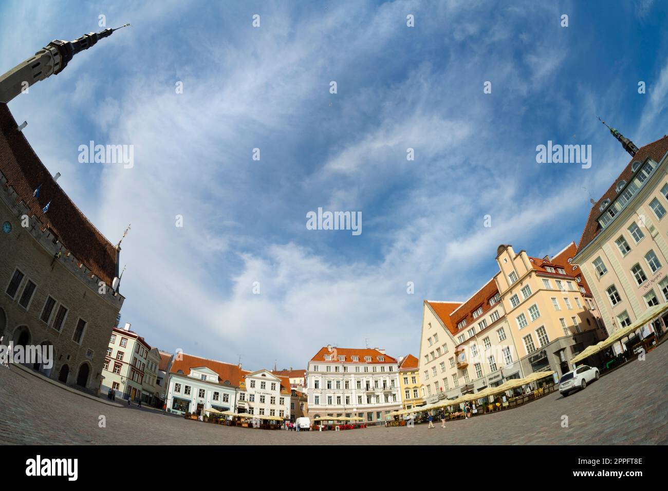 Raekoja Square in Tallinn, Estonia Stock Photo