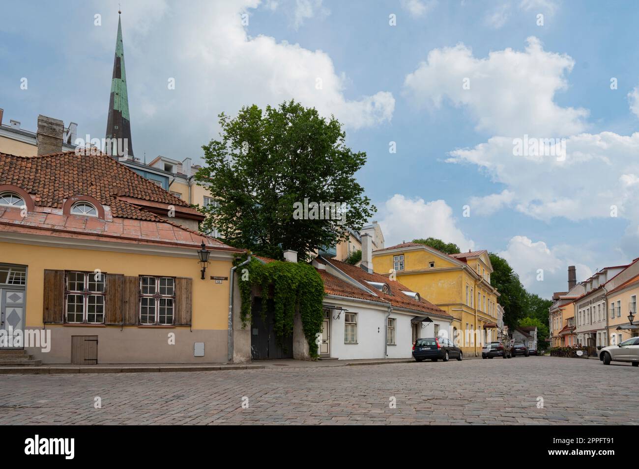 typical old buildings in Tallinn, Estonia Stock Photo - Alamy