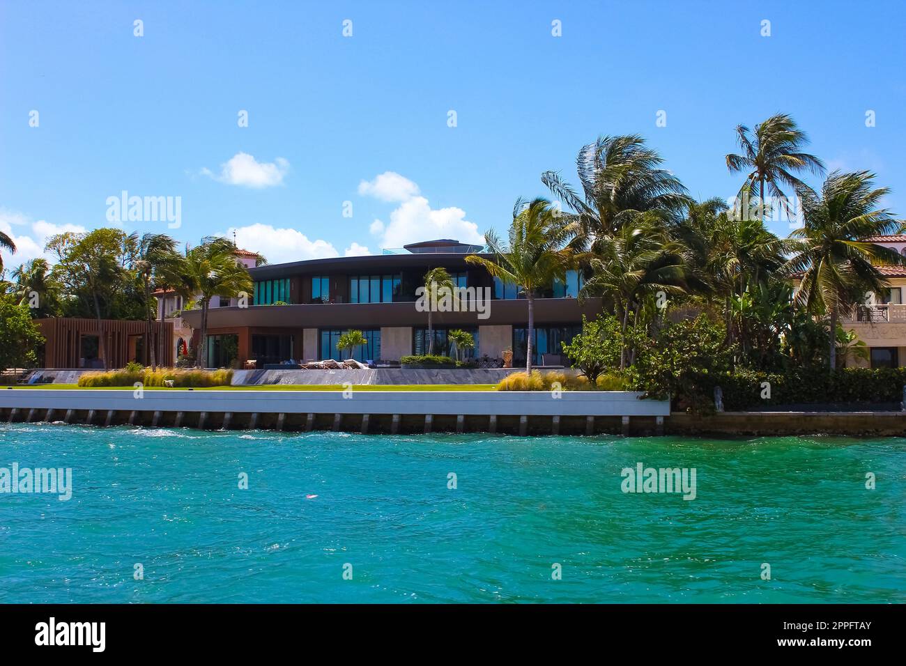 Luxurious mansion in Miami Beach, Florida at US Stock Photo Alamy