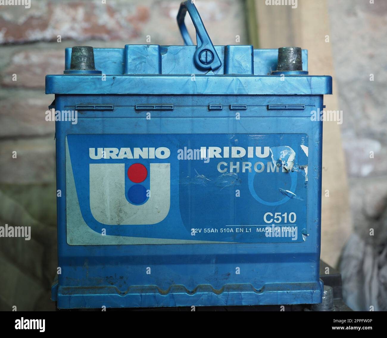 Uranio Iridium Chrome car battery Stock Photo