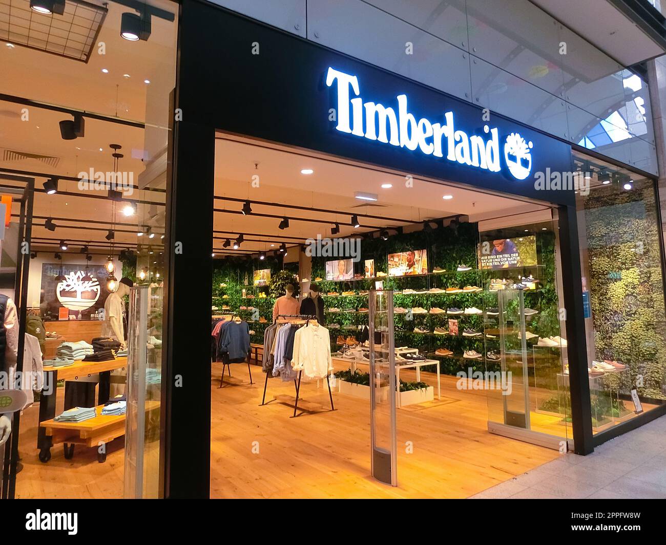Timberland store in Neu-Isenburg, Germany Stock Photo