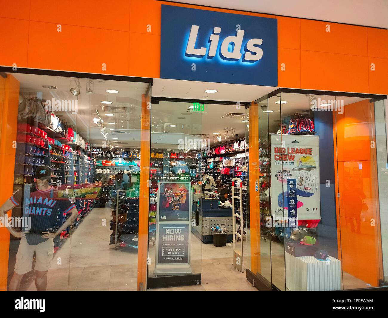 Aventura, Florida, USA May 7, 2022 Lids store front in the Aventura
