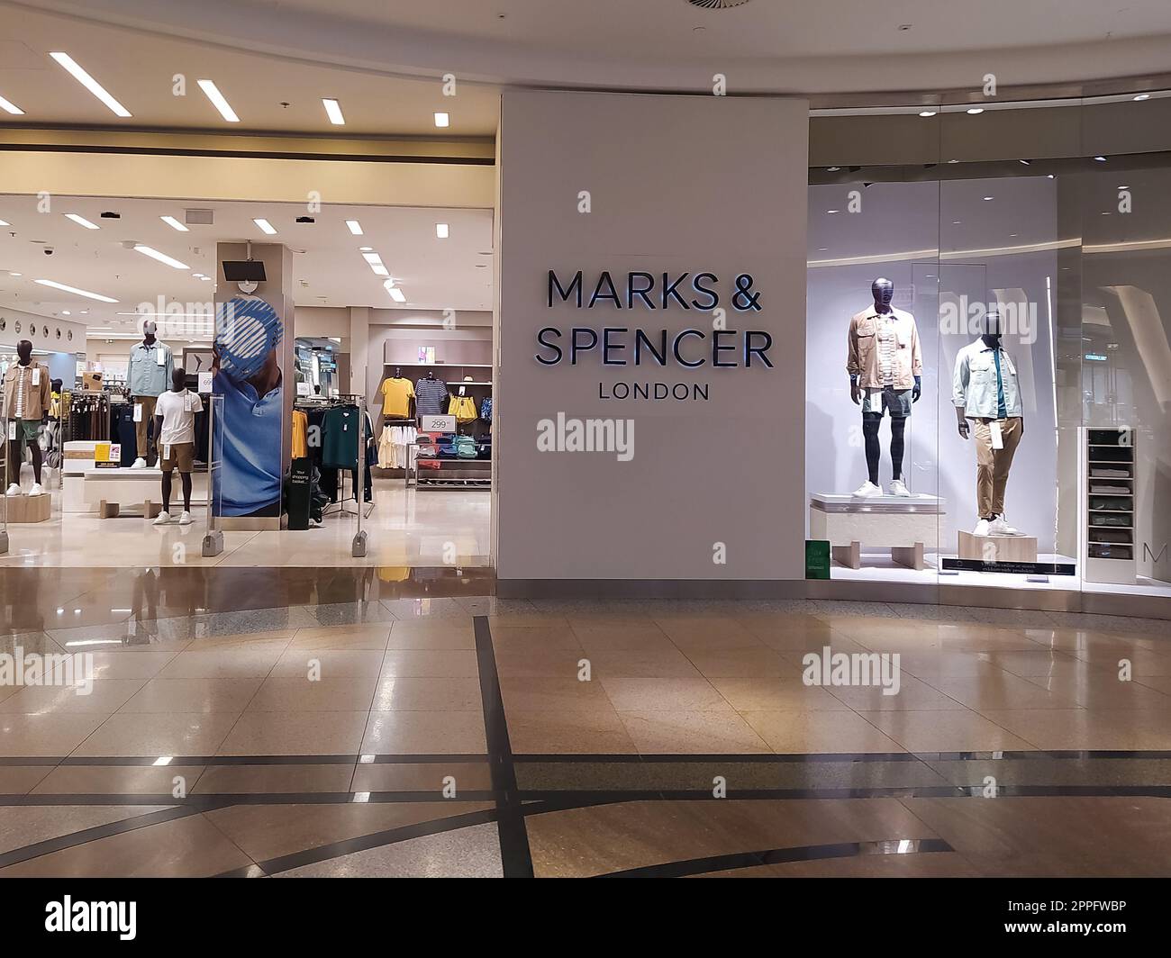 Marks and Spencer store in Prague, Czech republic Stock Photo