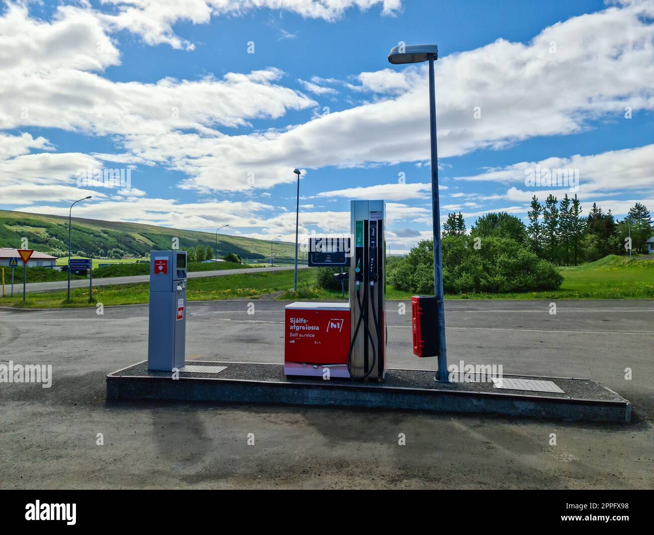 Reykjavik, Iceland 15. July 2022 An Icelandic petrol station of the