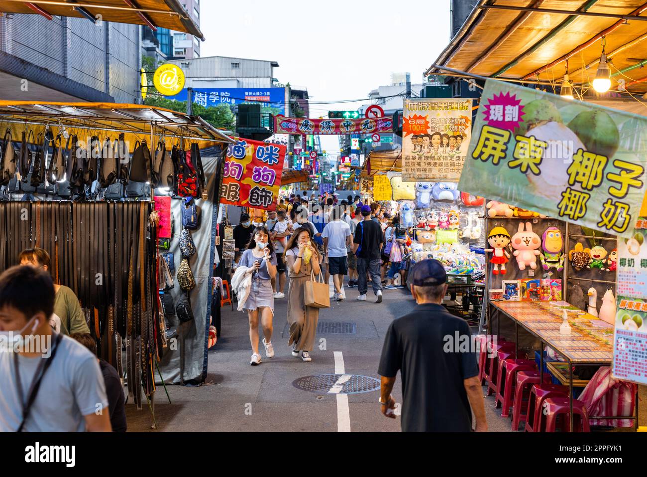 Keelung, Taiwan 19 August 2022: Keelung Night Market Stock Photo